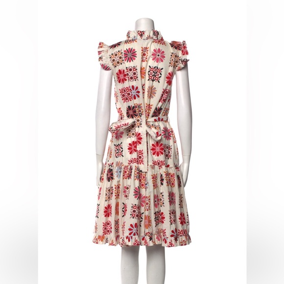 La doubleJ Dress Short & Sassy Vetrata floral Flared Ruffle Sleeve Dress M - Picture 4 of 9